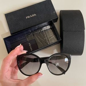 Prada Black Sunglasses - Barely Worn. Basically new and comes with box and case
